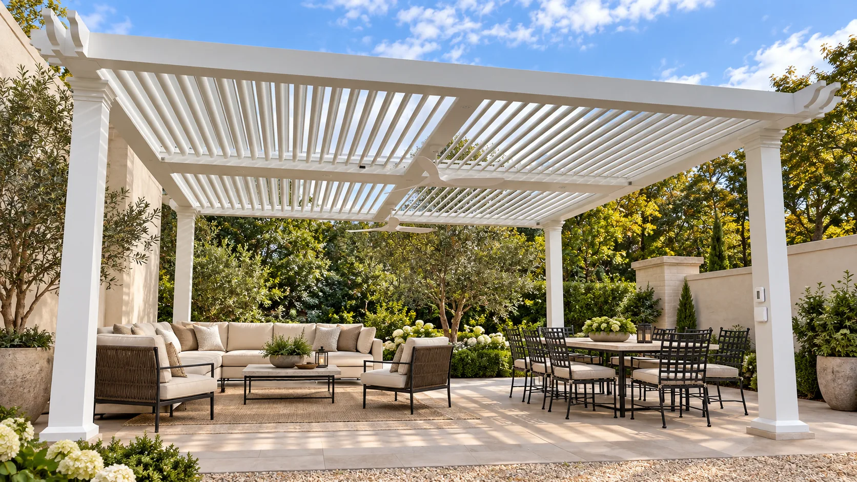 Pergola in an edited outdoor setting